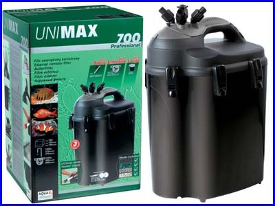 AQUAEL UNIMAX-700, Внешний биофильтр 38w, 1700л/ч, до 700л